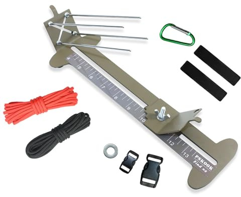 Paracord Blet Jig Kit Paracord Tool Kit Tessitura DIY Maker Tool con Piedini in Gomma Antiscivolo da 4 Pollici a 33 Pollici di Lunghezza, Cachi
