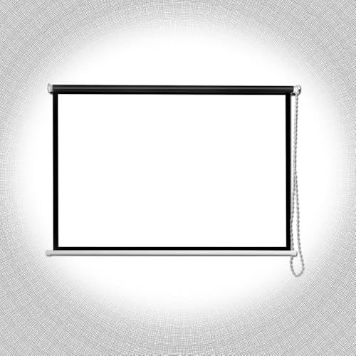 Portable Projection Screen Manual Drop Down Projection Screen Roll Up Movie Screen Home Theater Office Screen(16:09)