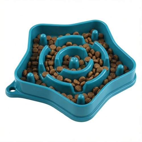 Sufisat Gamelle Anti-Glouton pour Petit Chien, Labyrinthe en Forme d’Étoile de Mer, Ralentit l’Alimentation, Améliore la Digestion, 1 Tasse, sans BPA et Facile à Nettoyer