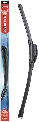 AREXONS - Spazzola Flat Blade 65cm, Design Aerodinamico | Con Kit Adattatori, Per Tergicristalli Tradizionali e Nuova Generazione, Gomma Grafitata, Struttura Plastica Alta Resistenza