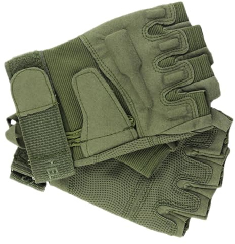 SOLUSTRE Outdoor Men’s Half-Finger Cycling Gloves XL Anti-Slip Fitness Exercise Gloves for Outdoor Use Random Color