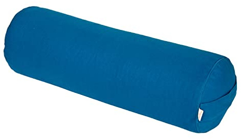 Yogabox Yogabolster Basic für Yin-Yoga, Ø22 cm, Yoga Rolle mit Buchweizenschalen Füllung, Waschbarer Bezug aus 100% Baumwolle, Yoga Bolster Rolle für Restorative Yoga
