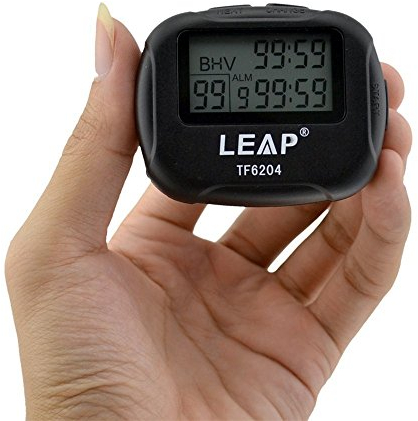 Cuzit Pantalla LCD digital grande TF6204 Temporizador de intervalo de alarma Entrenamiento Running Yoga Levantamiento de Pesas Running Cronómetro Deportes Temporizador