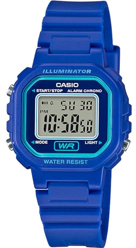 Casio Retro Vintage - Orologio da polso da donna al quarzo Casual bracciale e cassa in Resina di colore Blu display analogico nero - LA-20WH-2A