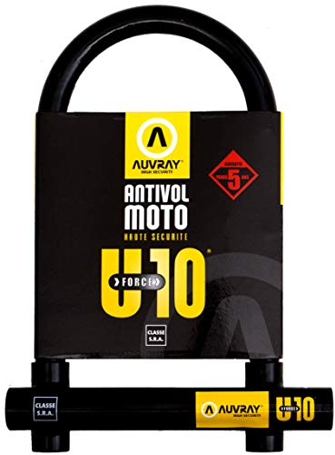 Auvray Antivol U Force 10 Moto Scooter Homologué Classe SRA Dimension 120 x 230 mm