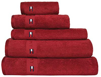 Tommy Hilfiger Gästetuch TH Frotee Uni Serie Bordeaux 40x60