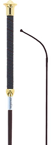 BR Gemini BR17 - Frustino da dressage marrone/argento/oro, 110 cm