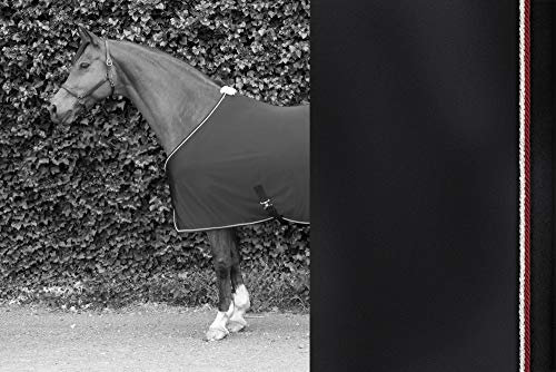 TIM´S Equestrian Tech Cool Rug Black mit Bordeaux, Silber-Lurex Kordeln abschwitzdecke Größen Pferd 145
