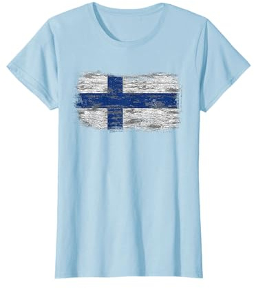 Bandiera nazionale rustica della Finlandia Maglietta