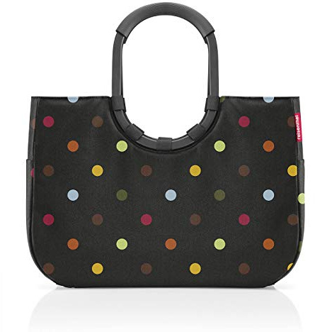 Reisenthel loopshopper L - Borsa da Shopping, Design Elegante e Idrorepellente, Shopper con Manici Rigidi Imbottiti in Alluminio, 25 L, Fantasia a Pois