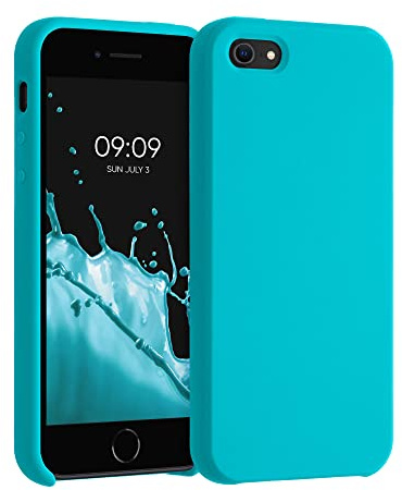 kwmobile Handyhülle für Apple iPhone SE (1.Gen 2016) / iPhone 5 / iPhone 5S Hülle - Case Silikon - Kabelloses Laden - Schutzhülle Cover in Cool Glacier