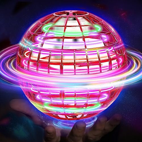 Flying Ball, Hover Flying Ball Fly Sphere Magic Floating Afara Fly Orb Flight Ball, Hoverball Spinner Mini Drone Decompression Plane for Children, Gifts for Boys Girls Indoor Outdoor