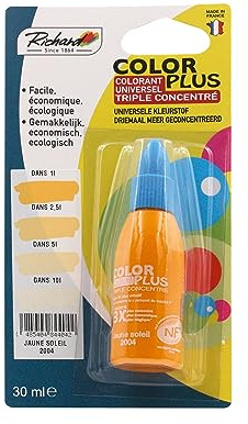 Générique Colorant Universel TRIPLE CONCENTRE Pour peinture jusqu'a 10 Litres - 30ml – Made in France - JAUNE SOLEIL - 2004
