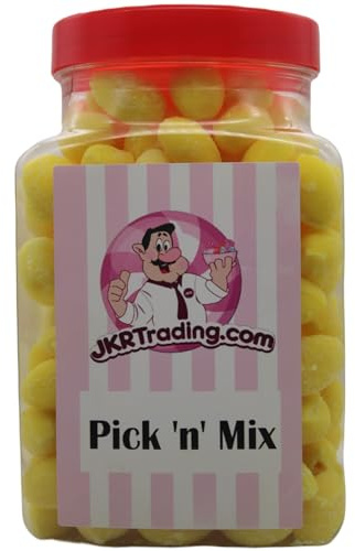Large Sweet Jar Full Of Traditional Unwrapped Lemon Sherbets