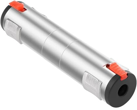 QIANRENON Verriegelung 6,35mm Buchse auf Buchse Stereo Adapter Extender Verriegelter 1/4 TRS 6.35mm Audio Koppler Verriegelungstyp 3 Poliger 6,35mm Thru Anschluss, für Erweiterung TRS/TS 6,35mm