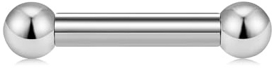 LAURITAMI PA Ring Plata Prinz Albert Piercing íntimo Acero Inoxidable 10G 12G Rosca Interior Recta Barra Piercing