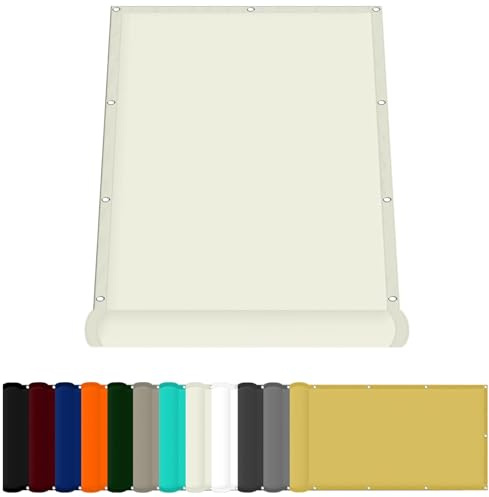 Rechteckiges Sonnensegel 150 x 150 cm Wasserdicht Quadratisch Sonnensegel Rechteckig Uv-Schutz-Polyestergewebe mit Seil Sonnenschutz für Garten Terrasse Und Balkon, Elfenbein