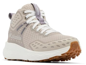 Columbia Women's Konos TRS Outdry Mid Waterproof Shoe, Soft Taupe/Granite Purple, 8