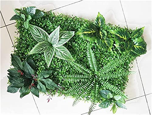 SDKFJ 5 PCS Artificial Boxwood Panels Topiary Hedge Plant Background Wall Decoration UV Protected Faux Greenery Fence Wall Plant Decoration(Color:Style 1)