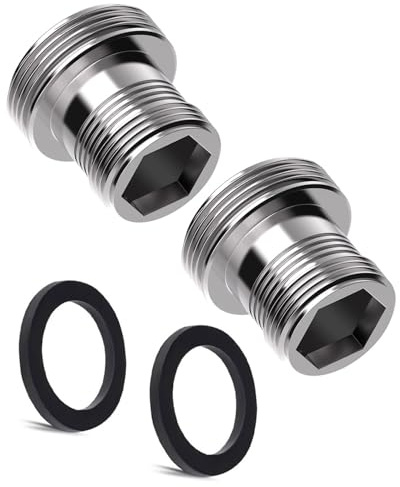 IPNSDON 2-teiliger Wasserhahn-Adapter M18 auf M22 – 2-teiliger Doppelgewinde-Adapter für Küchenbelüfter-Wasserfilter mit Außengewinde M18 und M22 (M18-M22)