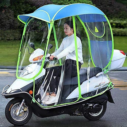 Regenschutz für Elektromobile, Motorrad-Regenschutz, komplett geschlossenes transparentes Dach für Elektroautos, Motorrad-Regenschutz, Universalmotorrad, Roller, Fahrrad-Sonnenschutz, wasserdichter