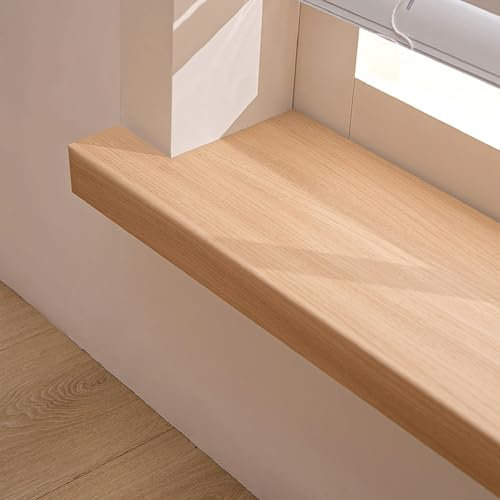 TYHAYJYK Rebord de fenêtre en Bois avec Nez, Protection de Rebord de fenêtre pour Bureau, hôtel, Protection de Rebord de fenêtre pour extérieur et intérieur (170 cm x 10 cm (66 7/8 x 4)