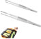 2 Piezas Pinzas de Cocina, 20cm and 30cm Pinzas Cocina Acero Inoxidable Puntas Dentadas de Precisión Profesionales Utensilios de Cocina Adecuado para Alimentos Cocinar Asar Barbacoa y Hornear
