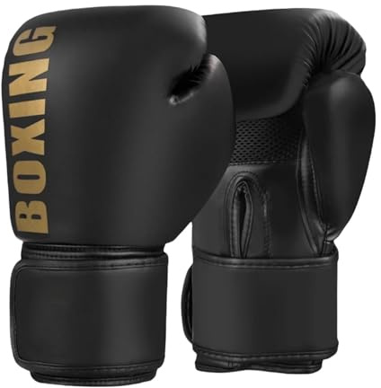 ULIJTH Guantes de boxeo con muñeca para adultos, transpirables, para entrenamiento de lucha, kickboxing, boxeo, boxeo, saco pesado