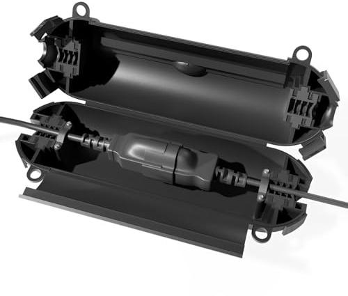 VCELINK Caja de cables impermeable para exteriores, 194 x 53,5 mm