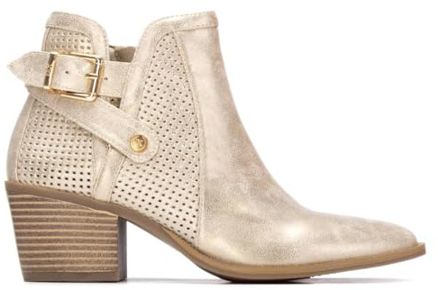 XTI - Botas Camperas Mujer Oro - Calzado Cómodo y Versátil - Moda casual - Modelo 14526505 (Talla 38)