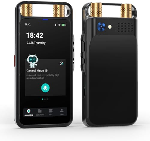 Note AI Digitales Diktiergerät One Touch Aufnahme Rauschunterdrückung mit 64GB-Karte,Unterstützung 134 Sprachen Transkription zu Text,zusammenfassen,Audio Recorder für Meetings,Interviews,Vorlesungen