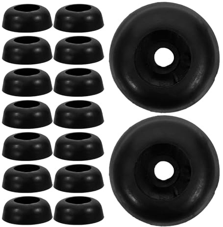 OSOLADY 100pcs Compact Dark Silicone Furniture Leg Protectors Non-Slip Anti-Vibration Feet Pads for Chairs Washing Machines Dryers Floor Protection