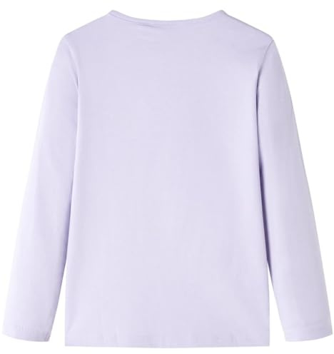 Generico Maglietta Bambina Maniche Lunghe Lilla Chiaro 104,Top per Bambini
