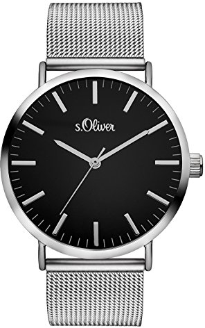 s.Oliver Time Damen Armbanduhr Zeitlernuhr Quarz Edelstahl SO-3325-MQ