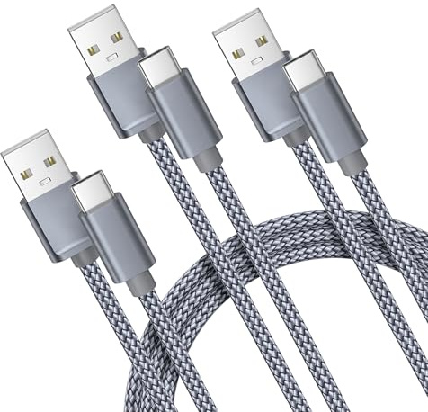 Basesailor Ladekabel für iPhone 17,iPad Mini 7,Airpods 4,Airpods Pro 2nd(2.Generation) Schnellladekabel,USB zu Typ C Kabel 1/2/3M 3Pack,USB A zu USBC Netzkabel für Apple iPad Pro Air,Airpod Pro 3 2025