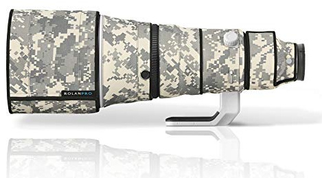 Rolanpro Copriobiettivo impermeabile per Sony FE 400 mm F2.8 GM OSS, copertura antipioggia per obiettivo, #UCP grigio mimetico impermeabile