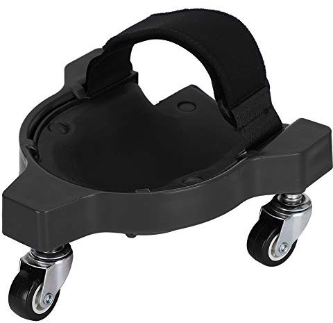 Weiyiroty Kniebandage, rollend, multifunktional, leicht, mit Rad und verstellbarem Gurt, für Malerei/Reparatur und Wartung von Autos (schwarz)