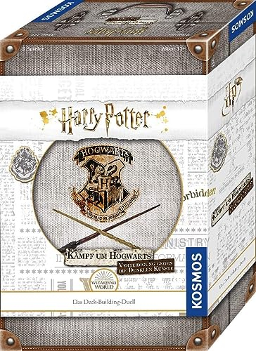 Kosmos 680732 Harry Potter Kampf um Hogwarts - Verteidigung gegen die Dunklen Künste, Harry Potter Spiel für 2 Personen, Deck-Building-Duell für Zwei Spieler