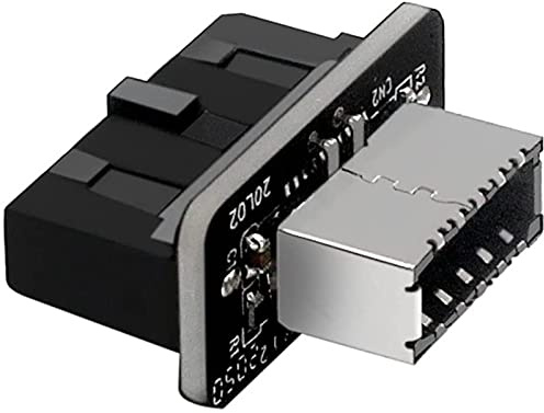 XCZZYB USB Front Panel Adapter, Vertical USB 3.1 Front Panel Socket Key-A Type-E to 3.0 19/20Pin Header Adapter