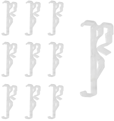 Valance Clip ZZLZX 10PCS 2.5inch Clear Plastic Hidden Retainer Holder Clip for Window Blind Valance, Window Blind Clip