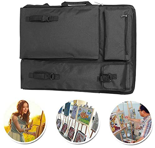 Multifunzione Grande, Borsa per il Trasporto del Tavolo da Disegno Sketch 4K Forniture Artistiche di Moda Funzionali Impermeabili (Nero)
