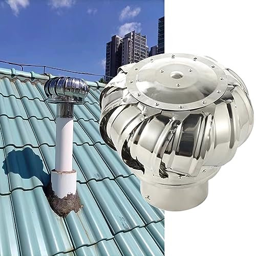 Griglia aerazione/ ventilazione, Comignolo 110/160/200/250/300 mm Piena copertura Comignolo, Filatore Acciaio inossidabile Copricamino per Camino, Parte superiore rotante Canna fumaria Coperchio di sf