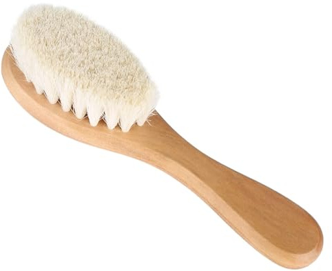 Baby Ziegenhaarb¨¹rste, sanfte Kopfmassage Ziegenborsten mit Holzgriff f¨¹r Baby, Kind, Neugeborene, Kleinkinder