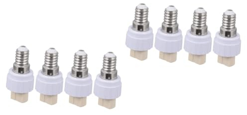 Housoutil 8 Stk E14 Bis G9 Lampenfassung Lampenkonverter Lichtkonverter Von E14 Auf G9 Adapter Für Glühbirnen Konverterfassung Für Glühbirnen Lampenadapter Weiß Metall Keramik Zubehör
