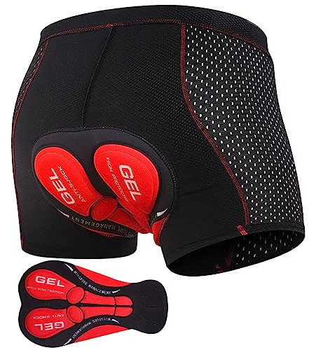 AstralGrip Radlerhose Herren Radsportshort Mit 5D Gel Sitzpolster, Elastische Radhose Schnelltrockende Atmungsaktiv, StoßFeste Design Herren Radunterhose Für Radsport, Fahrrad, Motorrad (XXL)
