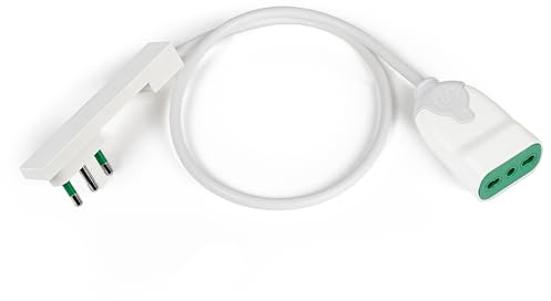 FANTON 92010 Prolunga lineare CLOCK 0,5 m. spina italiana SALVASPAZIO ultrapiatta 2P+T 16A - presa italiana 2P+T 16A - BIANCA