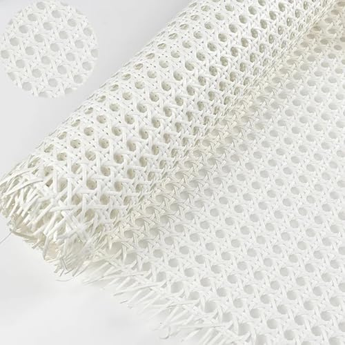 Ratán Rollo PE,Trenza vienesa,Rollo Plancha de Rattan Tejida,resistente al moho,ancho de ratán,resistente agua,malla de panal de abeja,silla de trenza vienesa para proyectos de bricolaje(35cm x 2 m)
