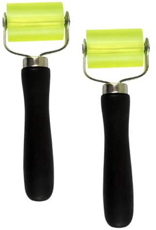 BESTonZON 2pcs Pressure Roller Wallpaper Application Rollers Tool for Wallpapering Handle for Applying