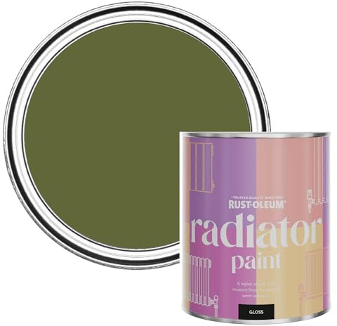 Rust-Oleum Green Heat Resistant Radiator Paint in Gloss Finish - Jasper 750ml