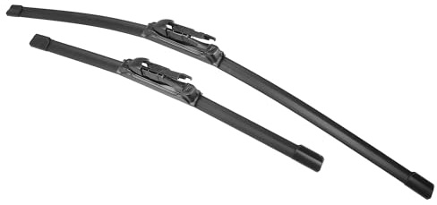 X AUTOHAUX 2pcs 26+16 Silicone Front Windshield Wiper Blade for Lincoln MKC 2015-2019 for Pontiac G8 2008-2009 Windscreen Wiper OE Replacement Set All-Seasons Pinch-Tab